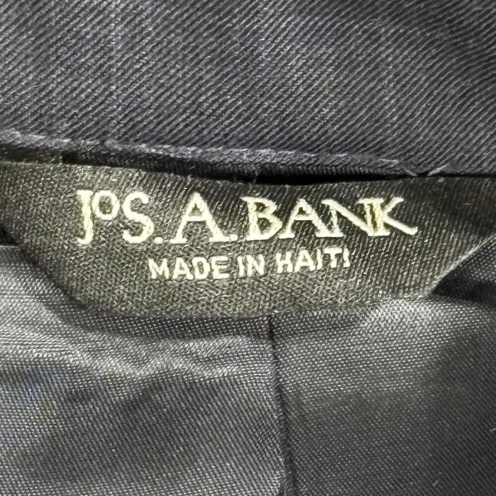 Jos A Bank Blazer Mens 50L Navy Wool Big & Tall 2 Button Sport Coat Jacket